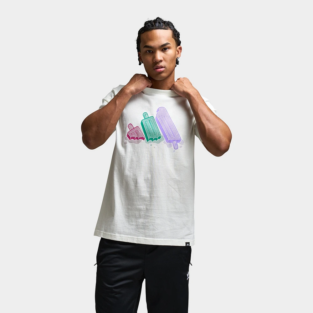 adidas Lounge Ice Graphic T-Shirt / White