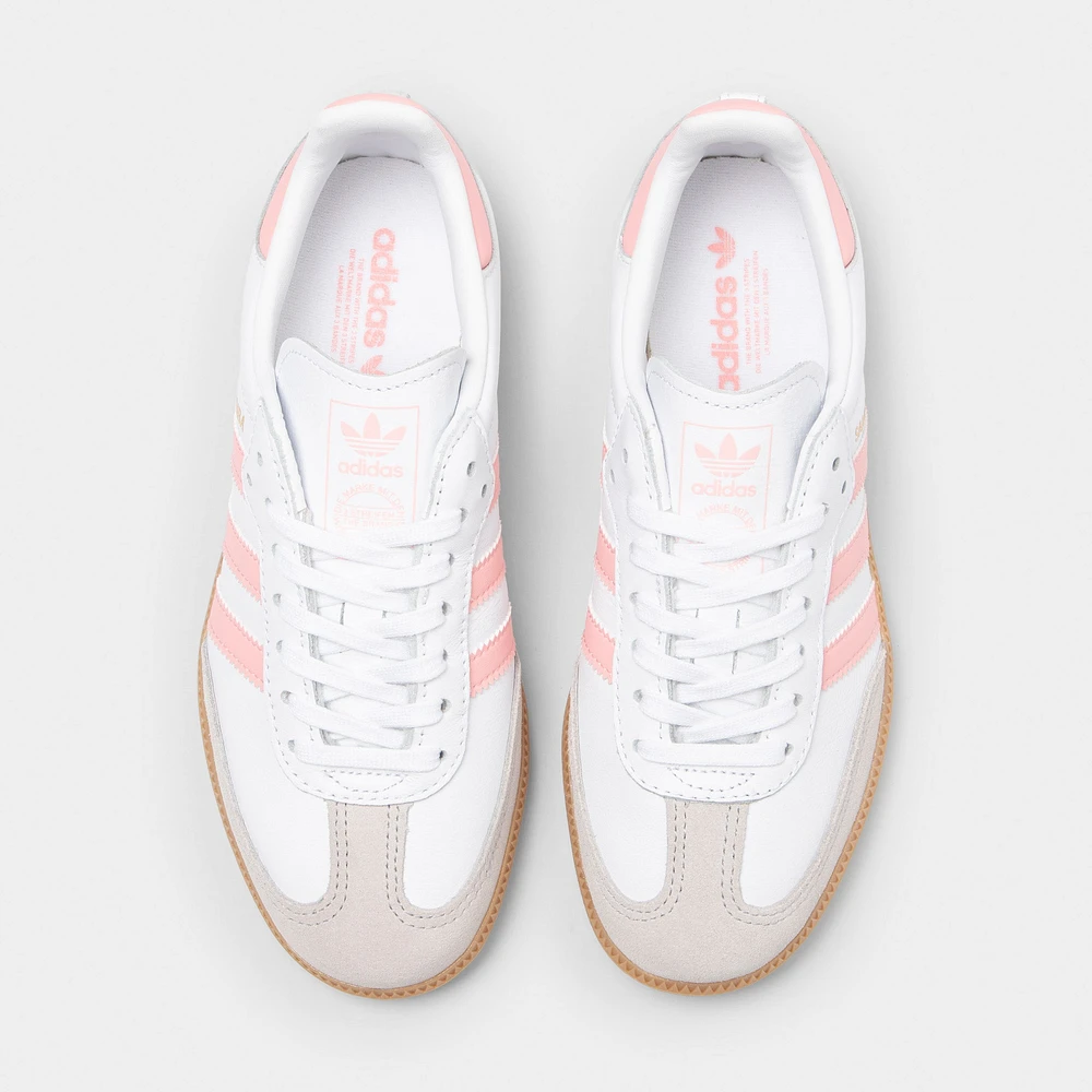 adidas Juniors' Samba OG Footwear White / Semi Pink Spark - Gum