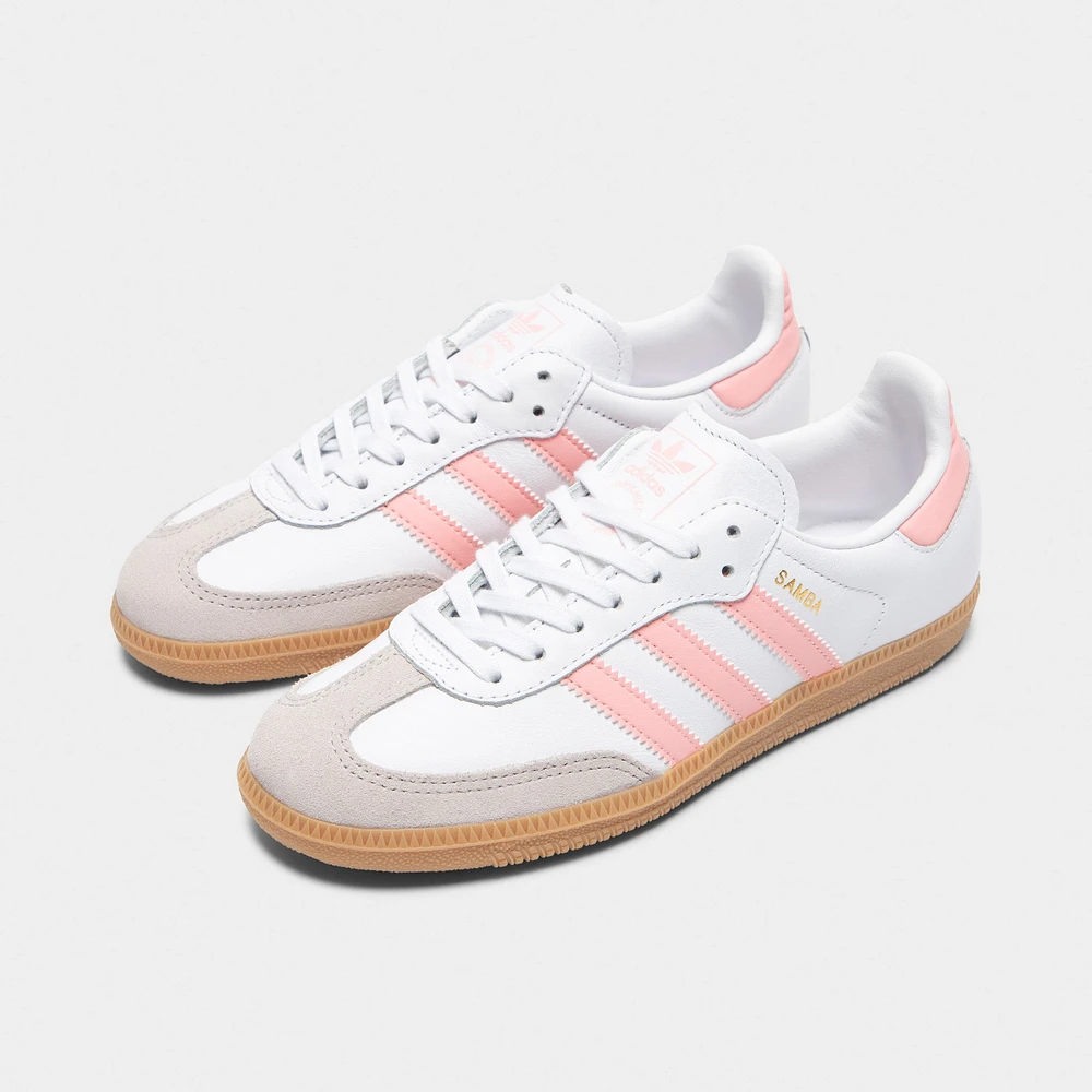 adidas Juniors' Samba OG Footwear White / Semi Pink Spark - Gum