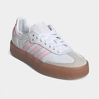 adidas Juniors' Sambae White / Clear Pink - Gold Metallic