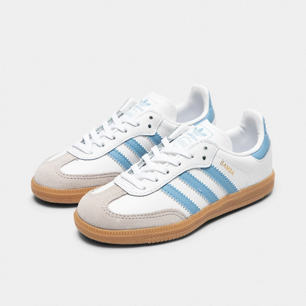 adidas Children's Samba OG White / Ash Blue - Gum