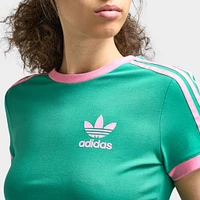 adidas Women's Baby Tee Semi Court Green / Bliss Pink