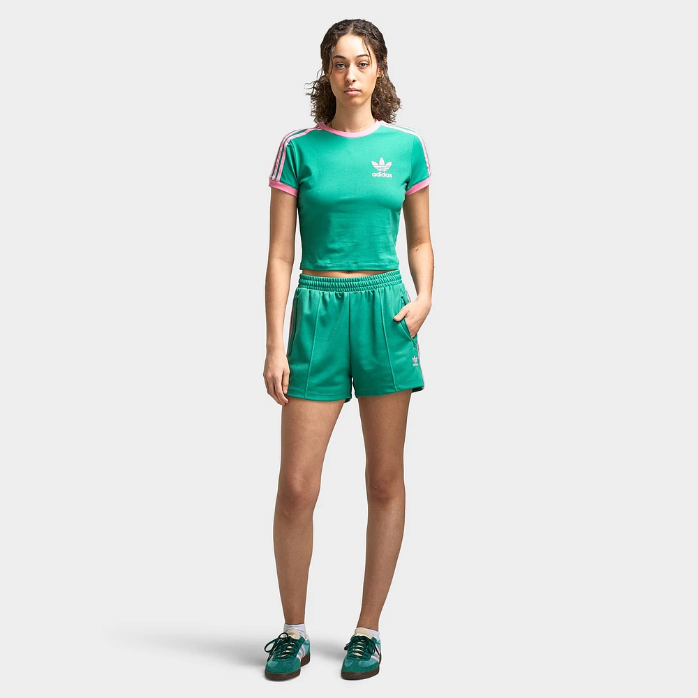 Adidas Women's Classic Shorts Semi Court Green / Bliss Pink