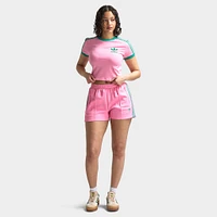 adidas Women's Baby Tee Bliss Pink / Semi Court Green