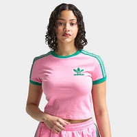 adidas Women's Baby Tee Bliss Pink / Semi Court Green