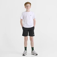 New Balance Junior Boys' Linear Logo Back Hit Tee / White