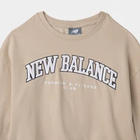 New Balance Junior Girls' Graphic Pullover Crewneck / Stoneware