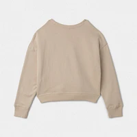 New Balance Junior Girls' Graphic Pullover Crewneck / Stoneware