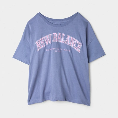 New Balance Junior Girls' Club Tee Dusk Shower