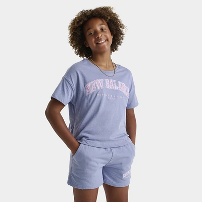 New Balance Junior Girls' Club Tee Dusk Shower