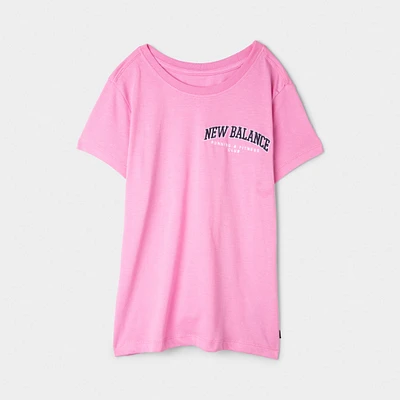 New Balance Junior Girls' Club Baby Tee Rose Sugar