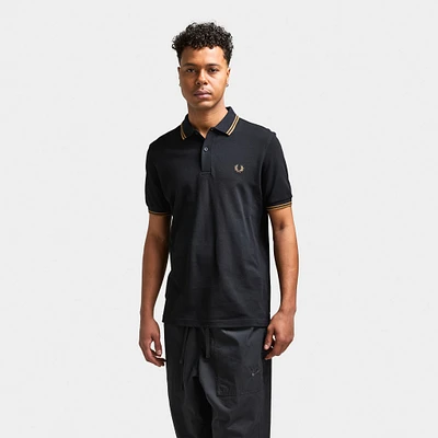 Fred Perry Twin Tipped Shirt Black / Shaded Stone