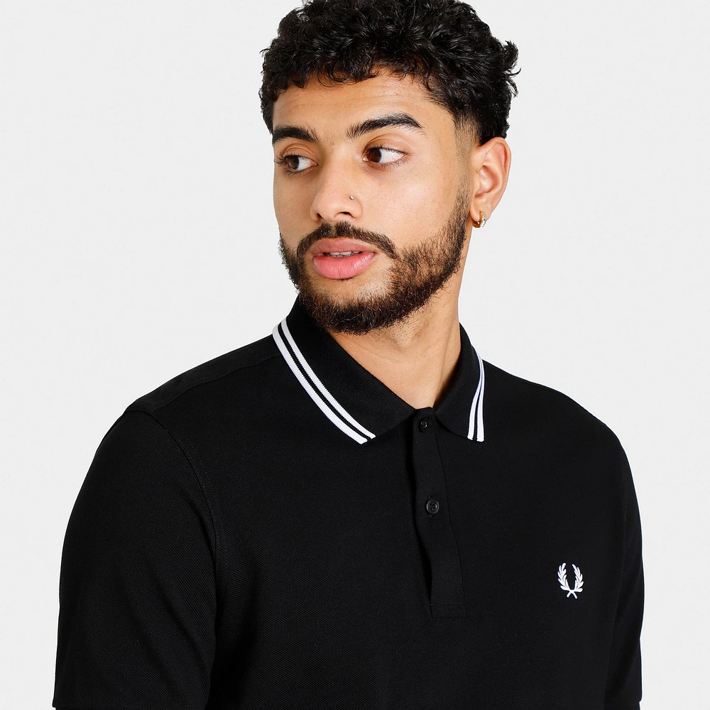 Fred Perry Twin Tipped Shirt Black / White