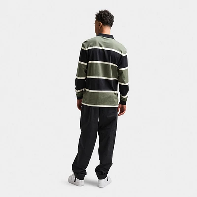 Fred Perry Striped Longsleeve Polo Laurel / Wreath Green