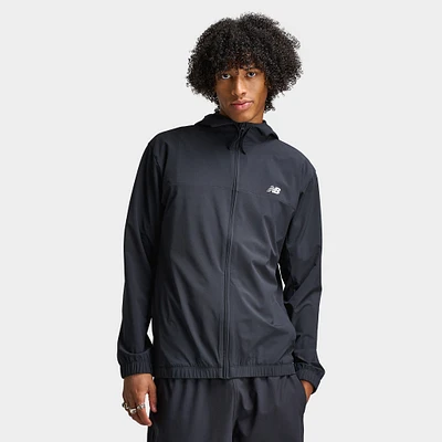 New Balance Woven Hooded Jacket Black / Slate Grey