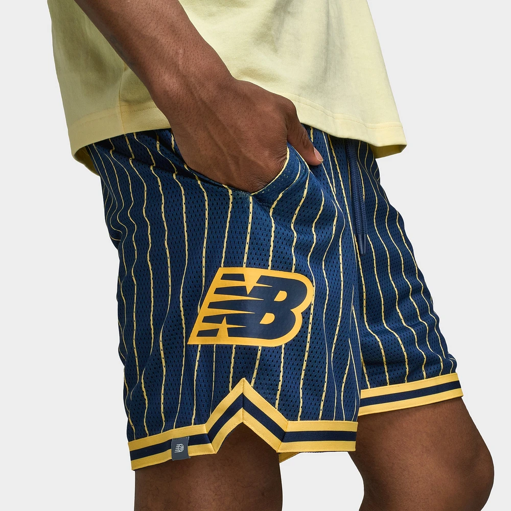 New Balance Hoops Printed Mesh Shorts / NB Navy