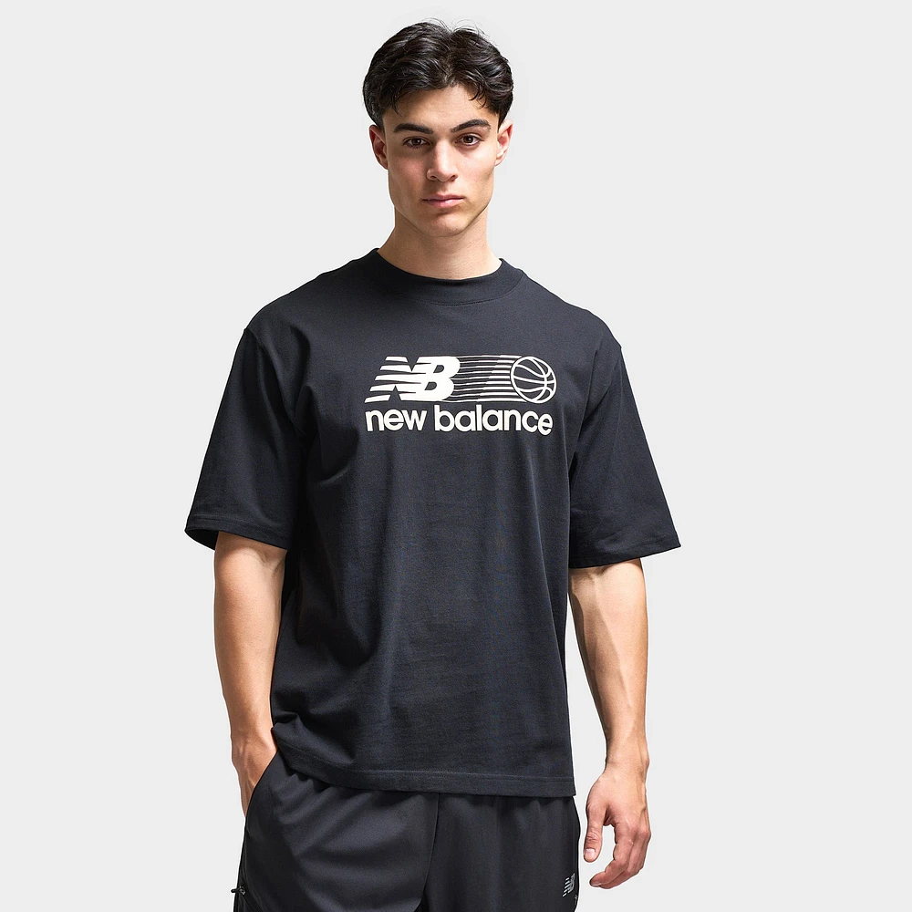 New Balance Hoops Graphic T-Shirt / Black