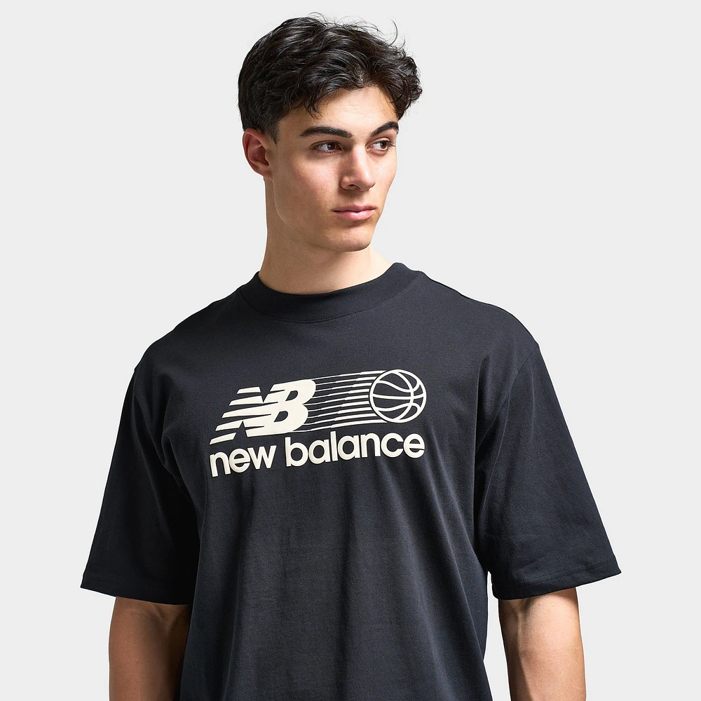 New Balance Hoops Graphic T-Shirt / Black