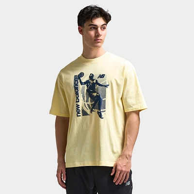 New Balance Hoops Graphic Vintage T-Shirt / Parchment