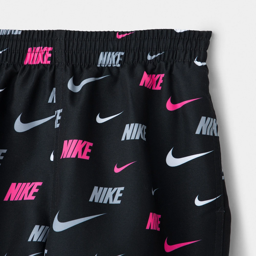 Nike Junior Boys' All-Over Print Swim Shorts / Black