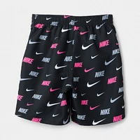 Nike Junior Boys' All-Over Print Swim Shorts / Black