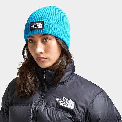 The North Face TNF Logo Box Cuffed Beanie / Acoustic Blue