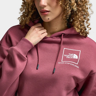 The North Face Women's Back New Fine Box Relaxed Pullover Hoodie / Wild Ginger