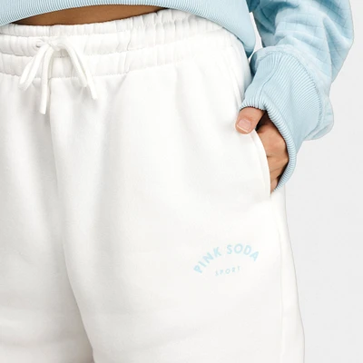 Pink Soda Women's Krome Fleece Shorts / White