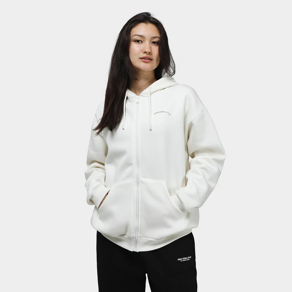 Pink Soda Women's Fleece Full-Zip Hoodie / Moonbeam