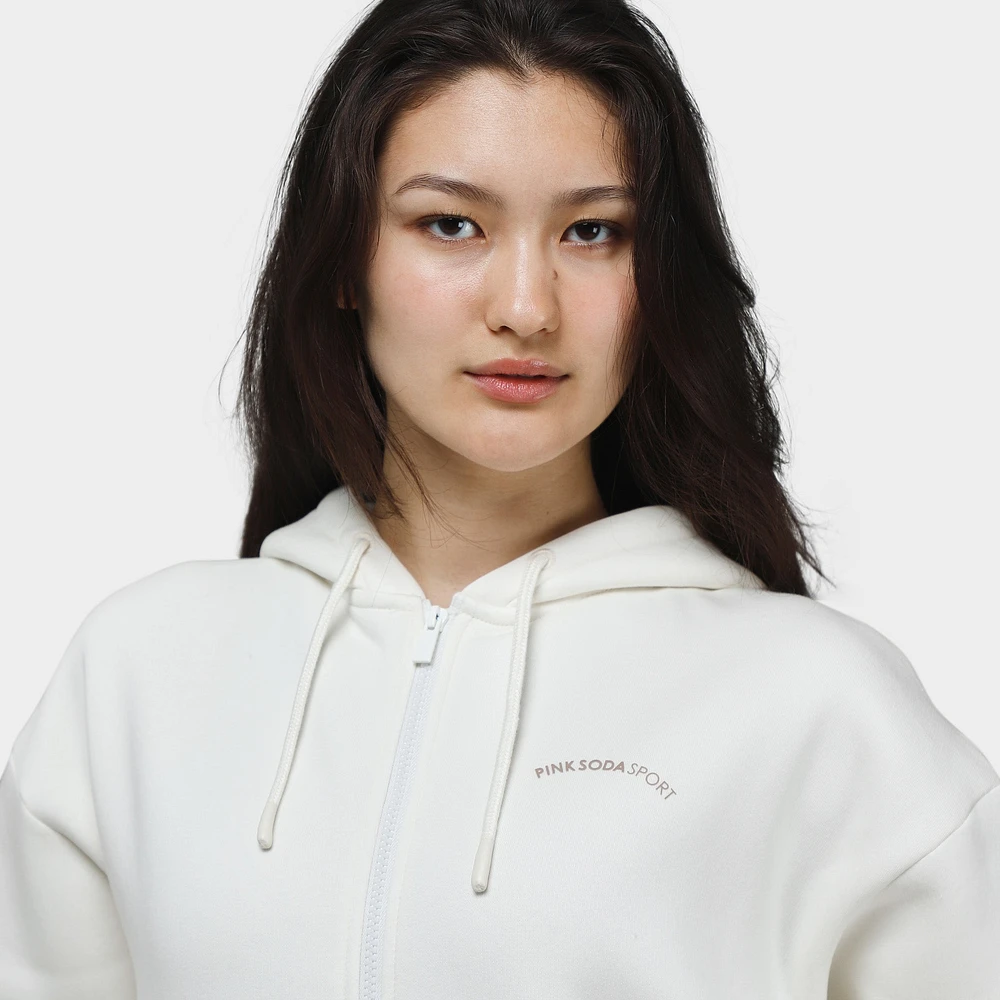 Pink Soda Women's Fleece Full-Zip Hoodie / Moonbeam