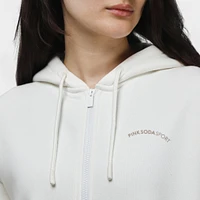 Pink Soda Women's Fleece Full-Zip Hoodie / Moonbeam