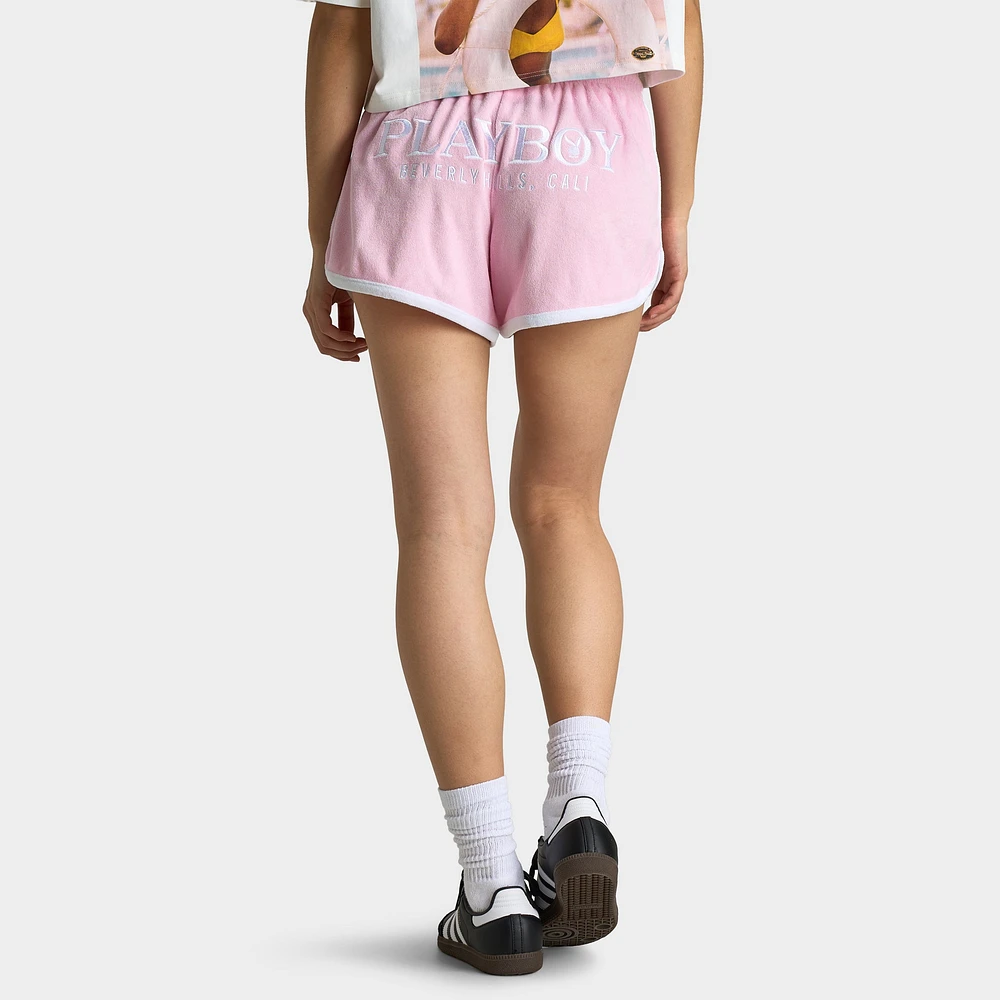 Playboy Retro Terry Shorts / Baby Pink