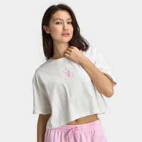 Playboy Women's California Club Tee Off White / Pinkesque