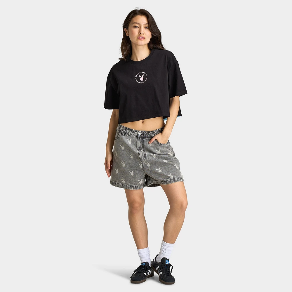 Playboy Women's Pool Playmate Tee Black / Pinkesque