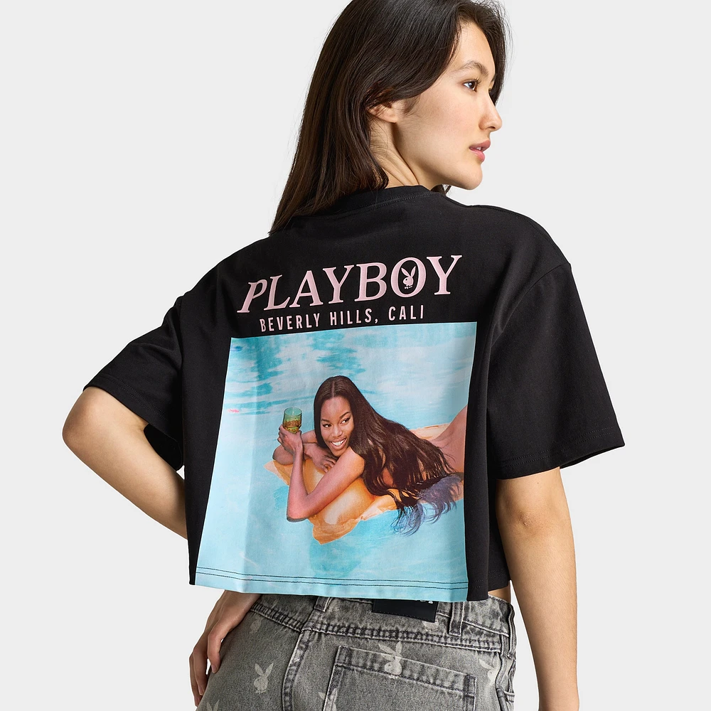 Playboy Women's Pool Playmate Tee Black / Pinkesque