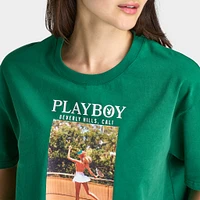 Playboy Women's Olga De Mar Tennis Tee / Verdant Green