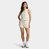 Playboy Casa Quarter Zip Terry Tank Top Off White / Pinkesque