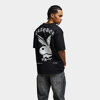 Playboy Chrome RH Oversized Graphic T-Shirt / Black