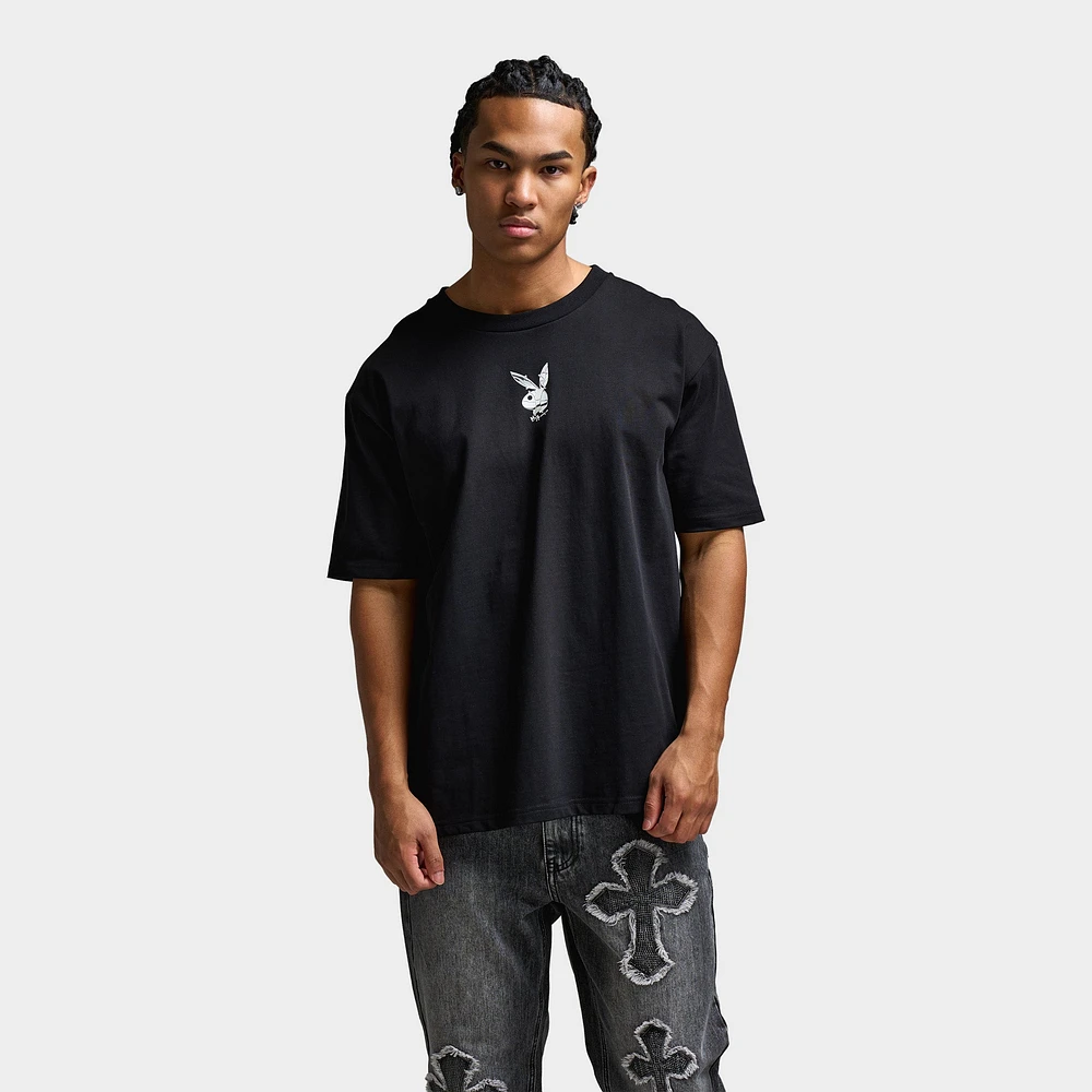 Playboy Chrome RH Oversized Graphic T-Shirt / Black
