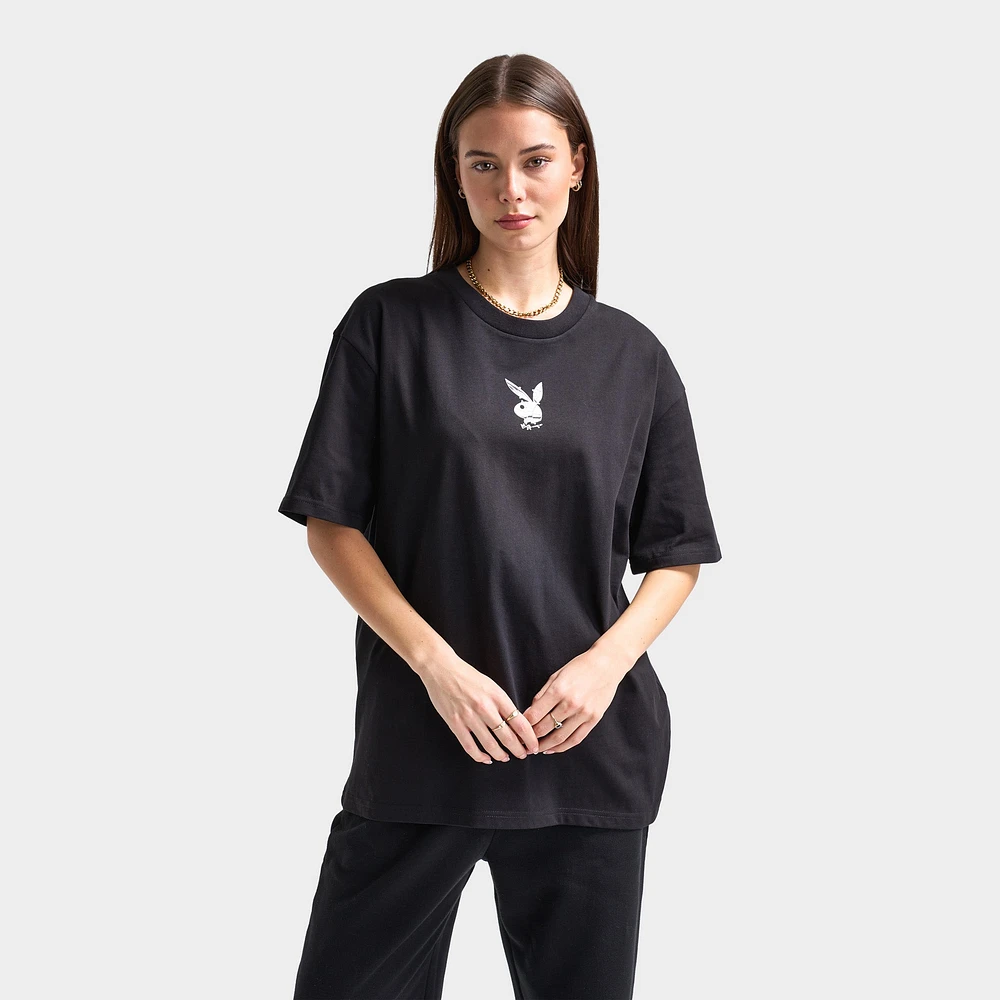 Playboy Chrome RH Oversized Graphic T-Shirt / Black