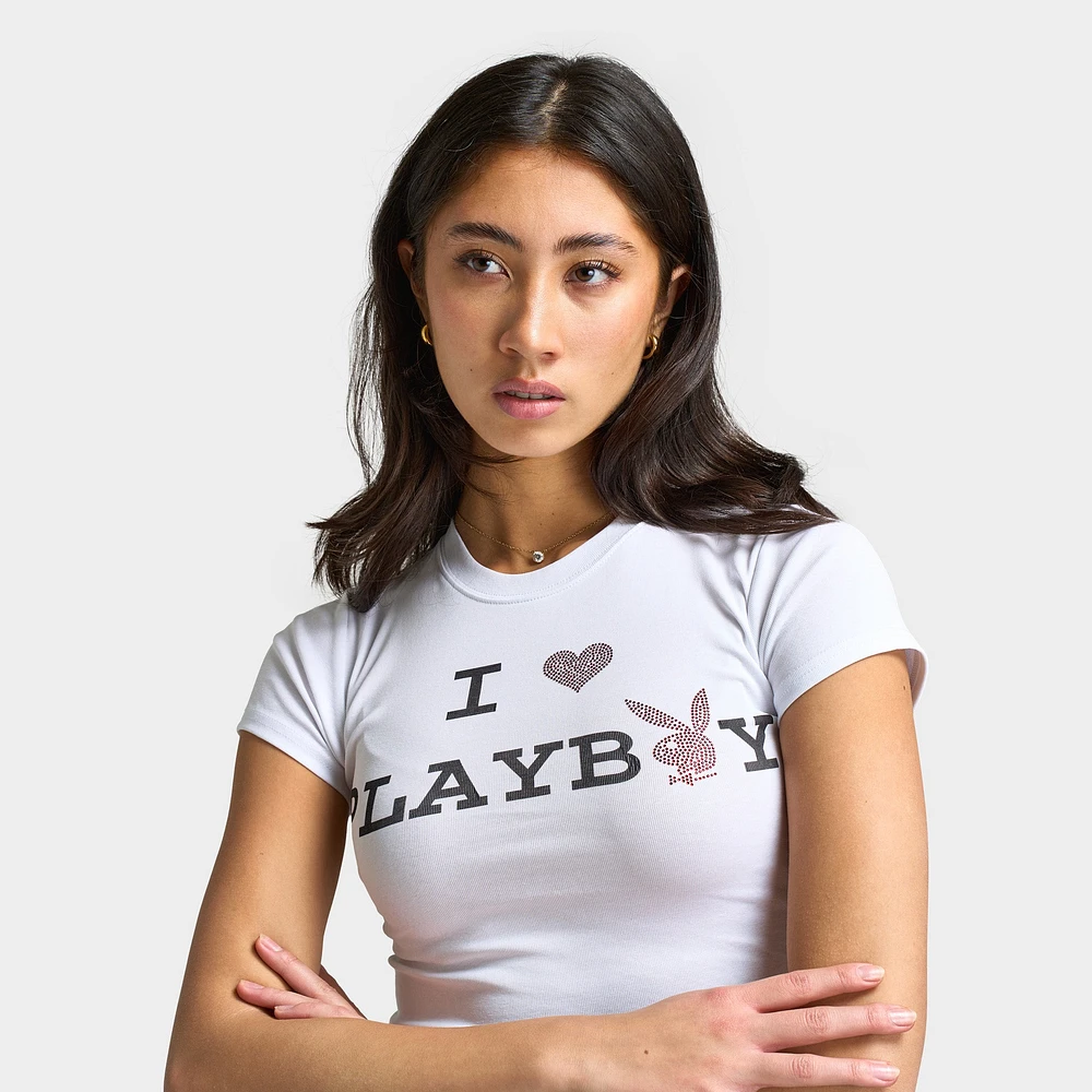 Playboy I Love Baby Tee / White