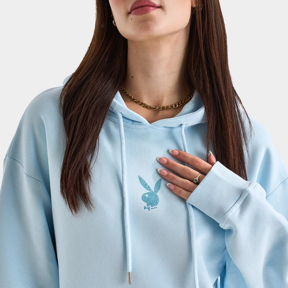 Playboy Butterfly Diamonte Hoodie / Nantucket Breeze