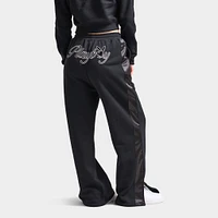 Playboy Women's Script Wide Leg Track Pants / Black