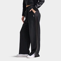 Playboy Women's Script Wide Leg Track Pants / Black