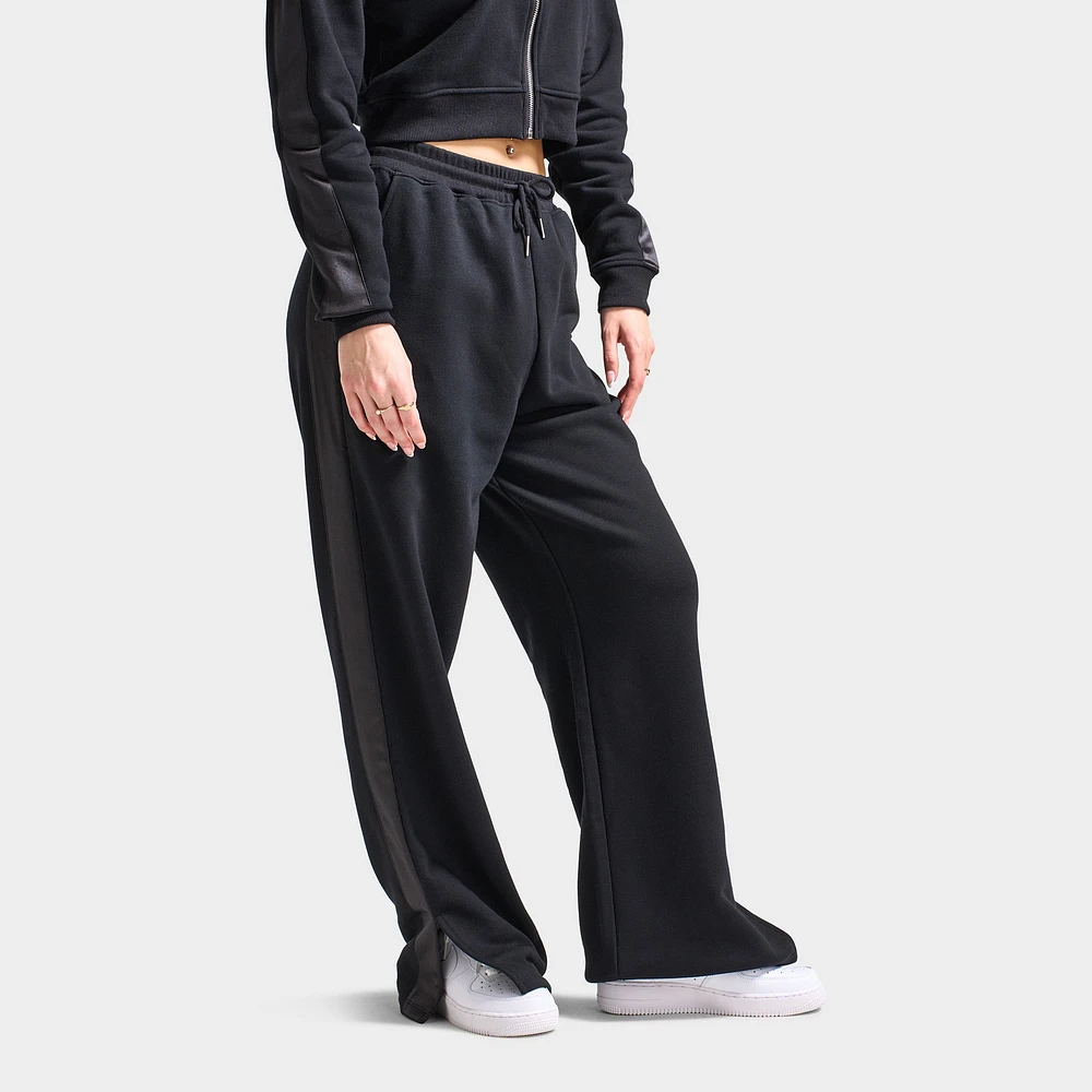 Playboy Women's Script Wide Leg Track Pants / Black