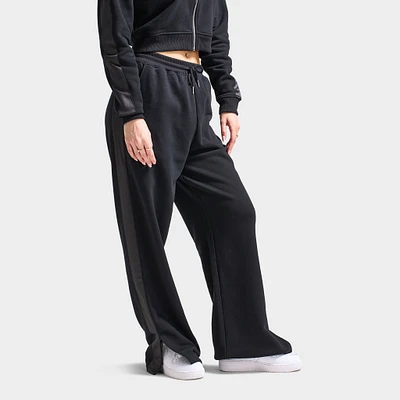 Playboy Script Wide Leg Track Pants / Black