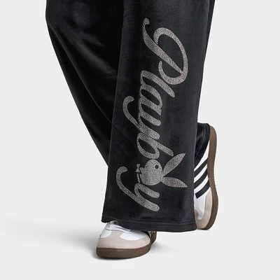 Playboy Script Velour Pant / Black