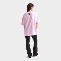 Playboy Bunny Necklace Oversized Graphic T-shirt / Pink