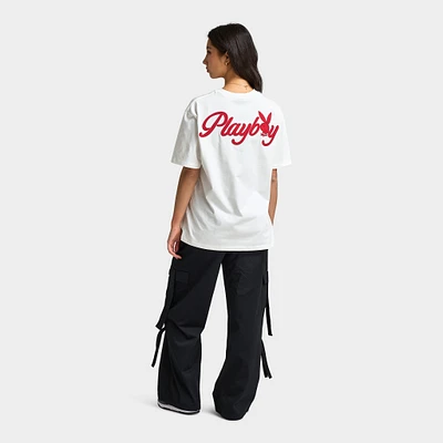 Playboy Script Graphic T-Shirt / Off White