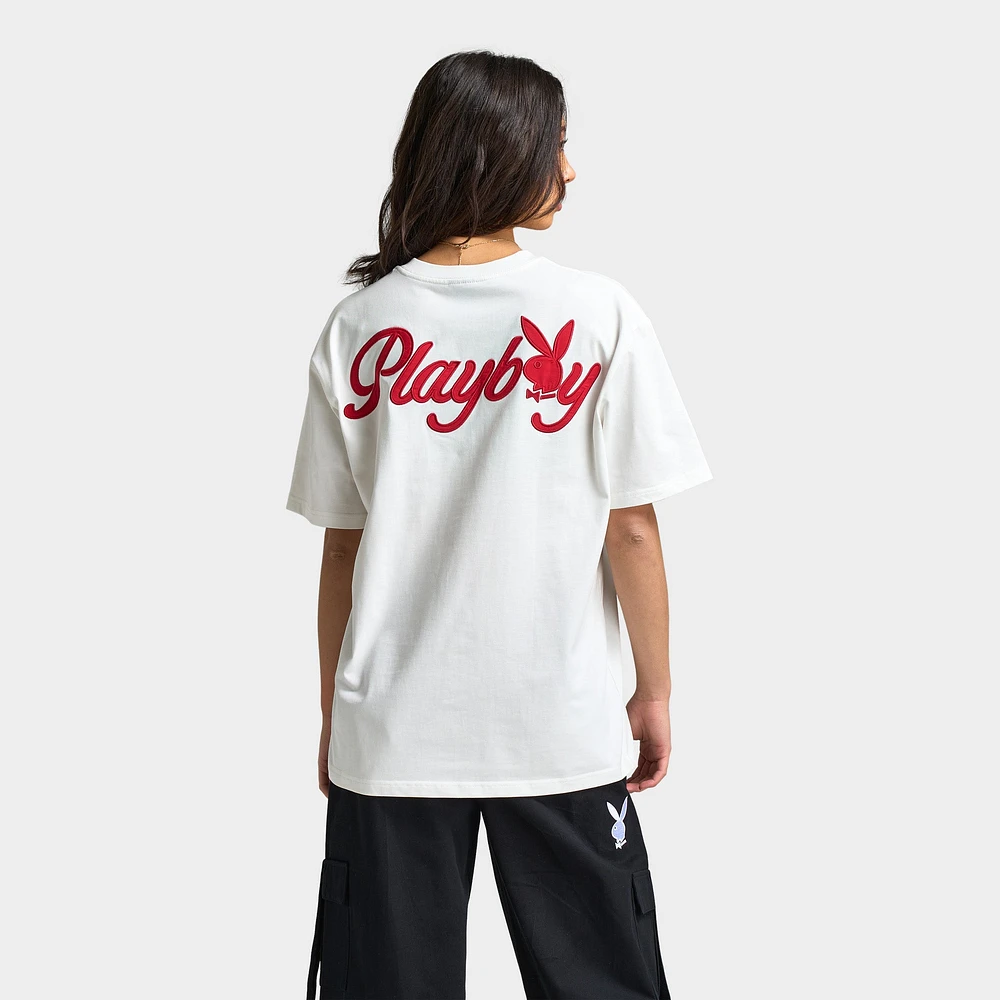 Playboy Script Graphic T-Shirt / Off White